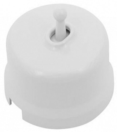 Переключатель-ретро пластик тумблерный Bironi Лизетта 1-кл. проходной белый фото Переключатель-ретро пластик тумблерный Bironi Лизетта 1-кл. проходной белый картинка